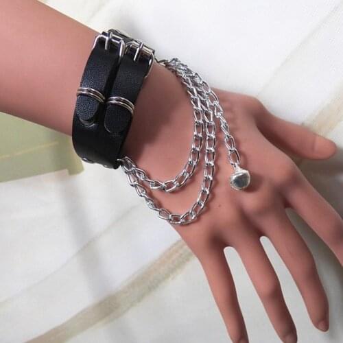 COLEMJE Rock Streetwear Circles Cross Ball Chain Multi Layer Hiphop Bracelet Jewelry