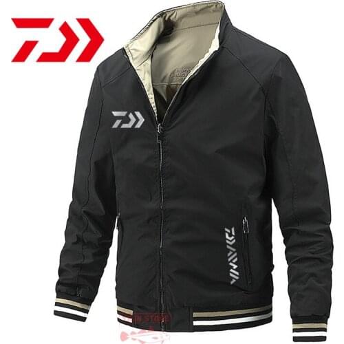 Daiwa Fishing Clothes Spring Autumn Double-sided Outdoor Sports Windproof Jacket Mens Casual Climbing Jacket Fishing Clothe
