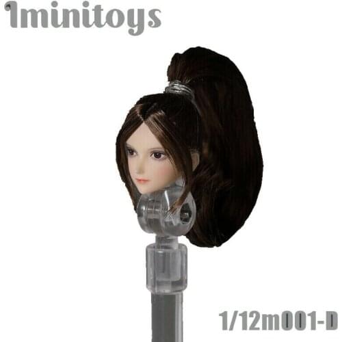 Hot Sales Iminitoys 1/12 Beauty Girl Head Sculpt Carving Model Toy for 6" Action Figure For Fans Collection in stock
