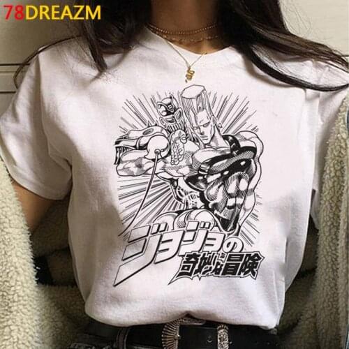 Jojo Bizarre Adventure t shirt male casual plus size white t shirt t shirt aesthetic tumblr