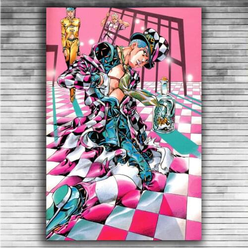 JoJos Bizarre Adventure Hot Japan Anime 2 Silk Fabric Wall Poster Art Decor Sticker Bright