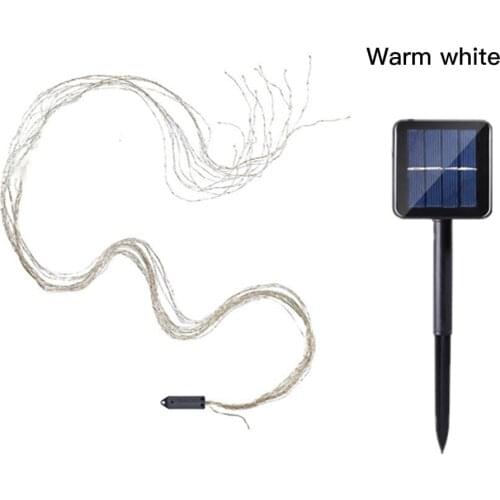 Rattan Lamp Copper Wire Easy To Install Party Tree Decor 10 Silver Wires Automatic Charging In The Sun Solar LED Lights