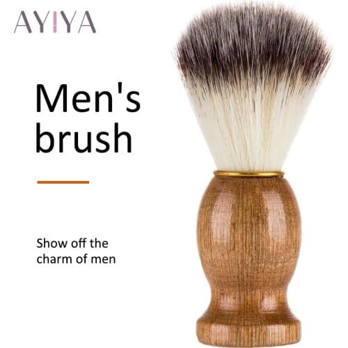 Men Shaving Beard Brush Badger Hair Shave Wooden Handle Facial Cleaning Appliance High Quality Pro Salon Tool Safety Razor Brush