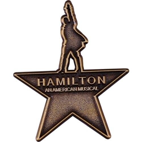 An Merican Musical Five-pointed star Enamel pin When you're living on your knees, you gotta rise up