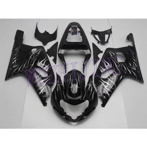 Full Body Kits GSXR600 GSXR750 GSXR1000 2000 Fairing Kits GSXR 600 750 1000 2001 Black Silver Frame 2000 - 2003 K1-2
