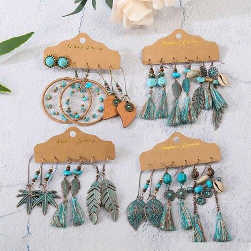 New Fashion Bohemian Tassel Earrings for Women Vintage Cotton Silk Fabric Long Ethnic Fringe Drop Earrings 2020 Female Jewelry