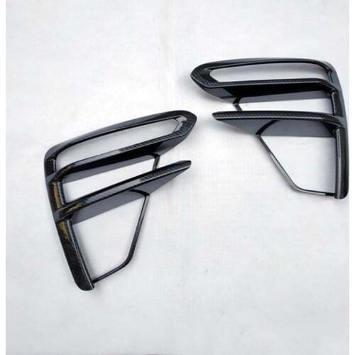 For Kia Forte Cerato GT 2019 2020 Accessories Front Fog Light Trim Cover Plastic Imitation Carbon Fiber