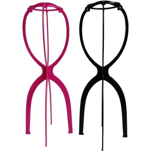 50CM New Tall Wig Stand Holder Plastic Wig Stands Hat Display Stand Pink Black Portable Wig Stand Prime Wig Making Tools