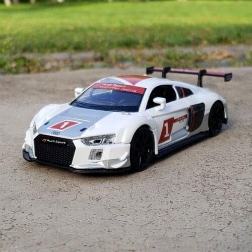 R8 Racing Car LMS Rally Series Collectibles Model Kids Toys Simulation Exquisite Diecasts & Toy Vehicles RMZ city 1:32 Alloy Car