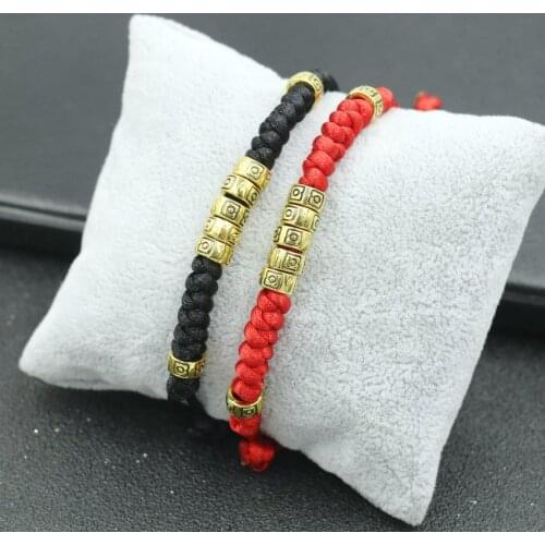 Retro Couples Bracelet Men Red Rope Thread Braid Bracelet Tibetan Ethnic Meditation Chakra Bracelets For Women Men Jewelry Gift