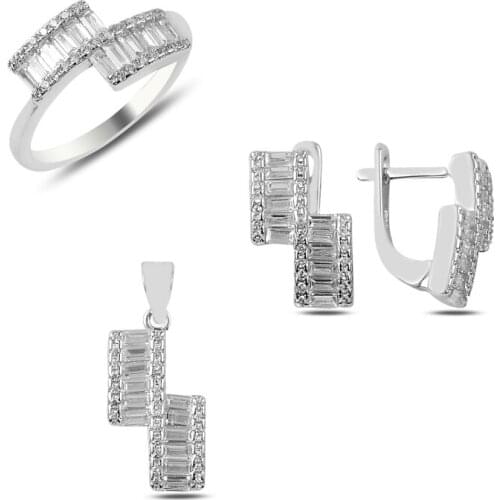 Silverlina Silver Zircon Stone Set