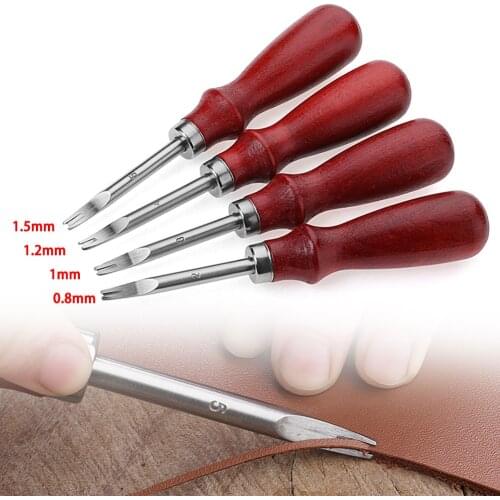 1PC Leather Edge Beveler Tool Leathercraft Tool Leather Skiving Tool DIY Sharp Trimming Cutter Leather Edge Round Cutter Tool
