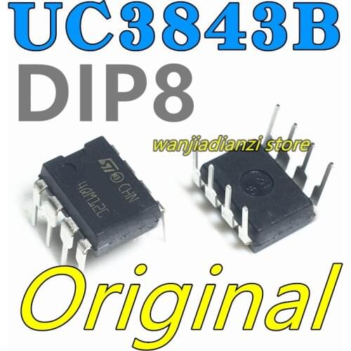 New and original ST UC3843BN UC3843 UC3843B DIP8 Power management IC chip, the current mode PWM controller IC