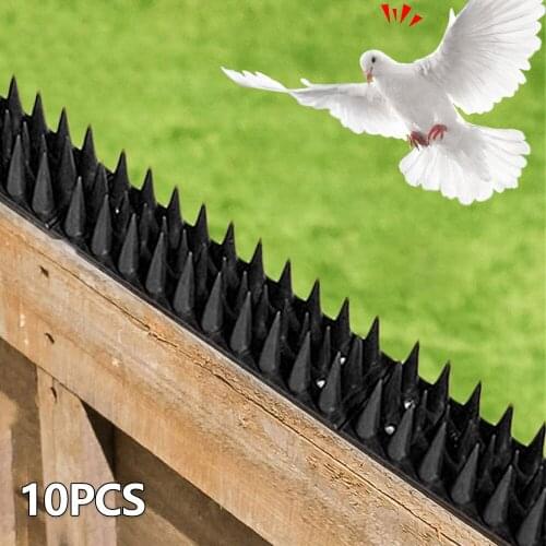 10pcs Anti Bird Fence Animal Repellent Spikes Repellent Garden Security Anti Climb Pest Control Bird Deterrents Wall Spikes