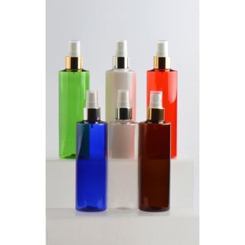 30pcs 250ml gold collar Spray PET Bottles Make Up Empty Bottle for Perfume Cosmetic Cream Cleaner Maku Up Storage Tools Bottles