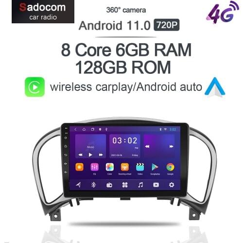 360 Carplay DSP 6G+128G 8Core Android 10.0 Car DVD Player GPS WIFI Bluetooth 5.0 RDS Radio For Nissan Juke YF15 2010 2011 - 2014