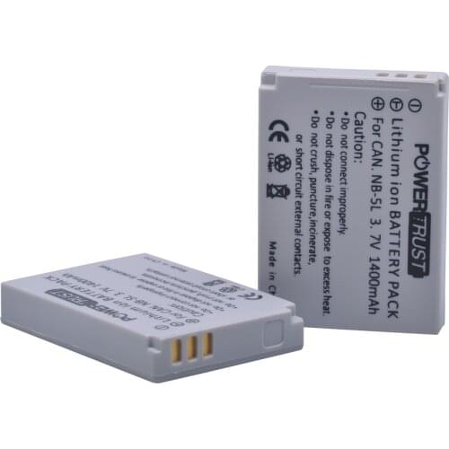 2x 1400mAh NB-5L NB 5L NB5L Camera Battery For Canon S110 SX200 SX210 SX220 SX230 IS HS IXUS 850 870 800 860 990 SD 950 970