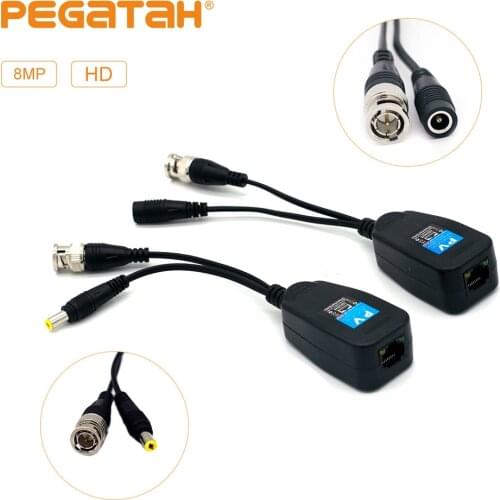 Free Ship CCTV video hd 8MP balun connector balun transceiver rj45 balun for cctv security surveillance balun hd video balun