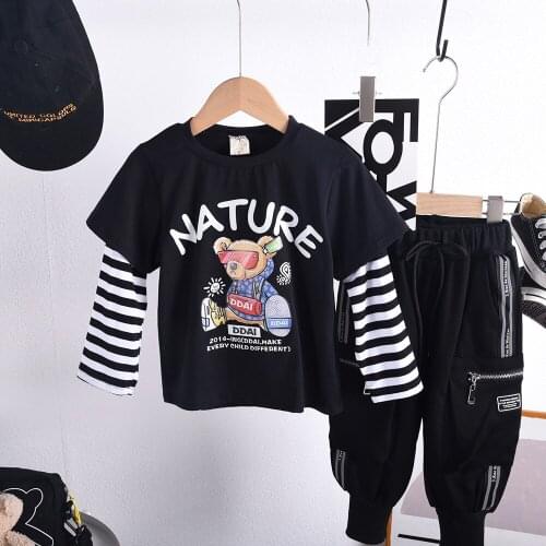 Brand Baby Clothes Suits Casual Baby Girls Boys Clothing Sets Children Suits Clothes 2 Pieces Cartoon T-Shirt + Pants Kids Sets