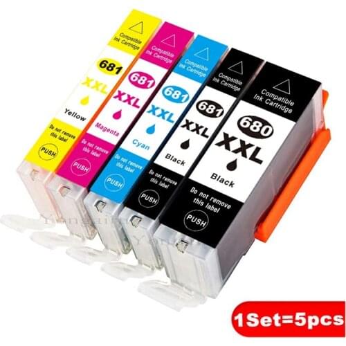For Canon PGI-680XXL CLI-681XXL PIXMA TR7560 TR8560 TS6160 (five colors)TS8160 TS9160 Printer Compatible Ink Cartridge 680 681