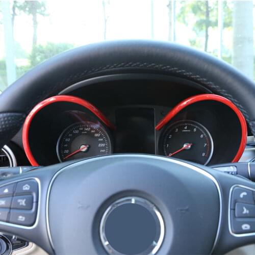 For Mercedes Benz C Class Coupe W205 2015-2017 AMG Dashboard Monitor Frame Trim ABS Plastic Accessories DIY Stickers Car-Styling