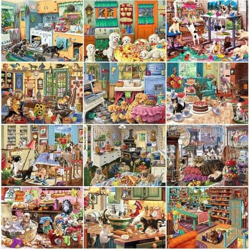 EverShine Diamond Painting Dog Cross Stitch Set Diamond Mosaic Animal Picture Of Rhinestone Embroidery Full Square Handmade Gift