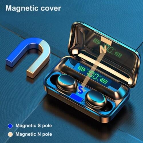 F9-5C TWS Bluetooth Earphone V5.0 Power display Stereo Wireless Headphones Sport Waterproof Earphonesa Headsets for cellphone