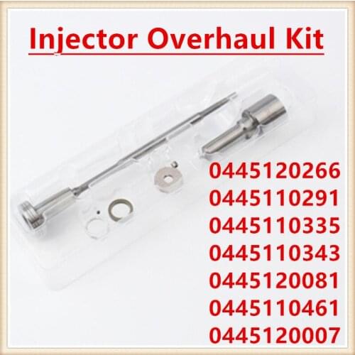 Common rail injector repair kits 0445120266 0445110291 0445110335 0445110343 0445120081 0445110461 0445120007 Overhaul Kit