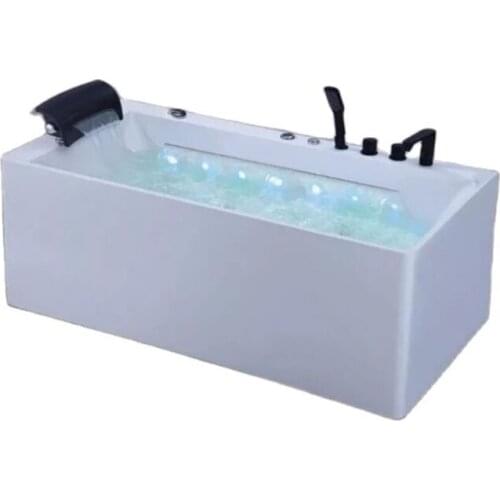 Deep bath home adult independent type acrylic bathroom tub bubble bath small family bubble massage bath crock