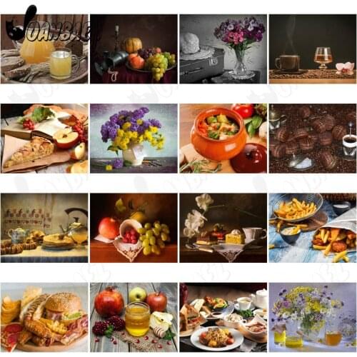 Breakfast Food Chocolate Fries Diamond Painting 5D Diy Wall Art Simple Flower Square Diamond Inlaid Home Room Decoration