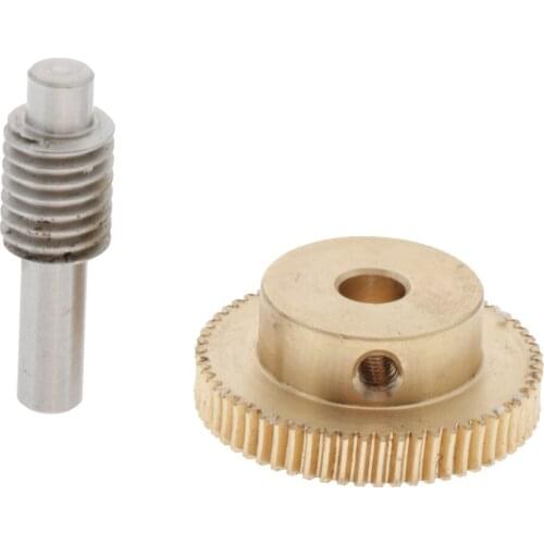Brass Worm Wheel, Worm Shafts, 0.5 Module 60 Teeth Worm Gear