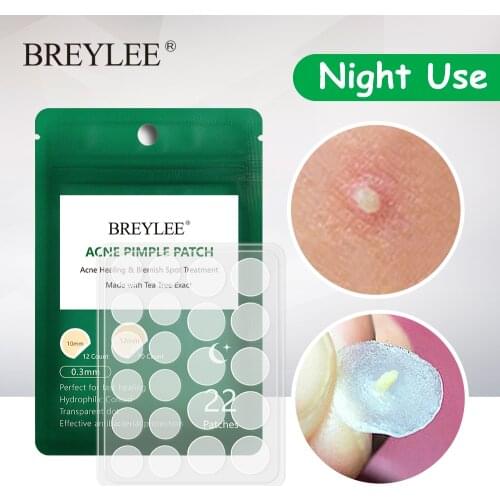 BREYLEE Acne Treatment Patches For Night Acne Pimple Patch Anti-bacterial Blemish Spot Colloid Repairing Removing Acne Skin Care