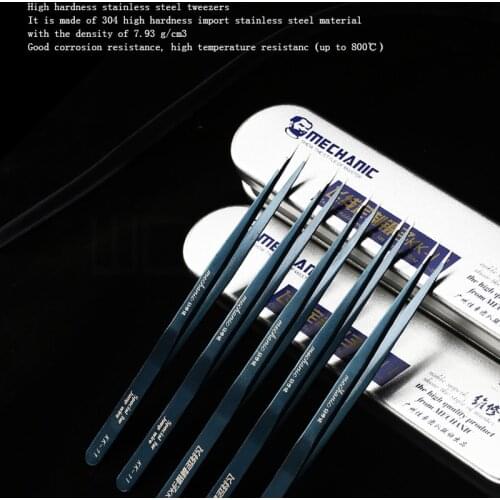 MECHANIC KK-11 mobile repair special flying line tweezers anti-static corrosion resistance jump line custom tweezers Hand Tools