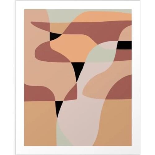 Modular Canvas Home Decor Prints Brown Abstract Beautiful Paintings Poster Modern Wall Art Pictures For Living Room No Framed