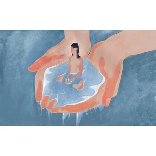 DIY Diamond Painting Embrace Yourself Healing System Square Diamond Round Cross Stitch Decor Frameless JX290