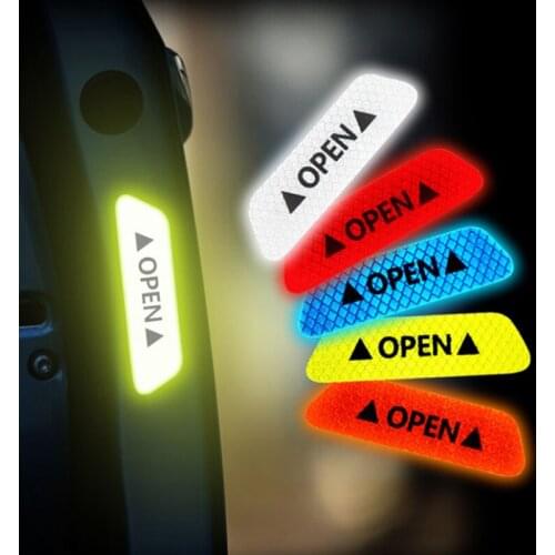 4Pcs Car door stickers Day Night Reflective security warning For Ford Focus 2 Fiesta Mondeo MK4 Ranger Toyota Corolla chr