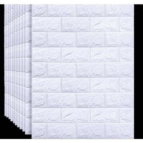 NEW Style 3D Brick Wall Stickers Wallpaper Decor DIY Foam Waterproof Wall Covering Wallpaper for Living Room/ TV Background