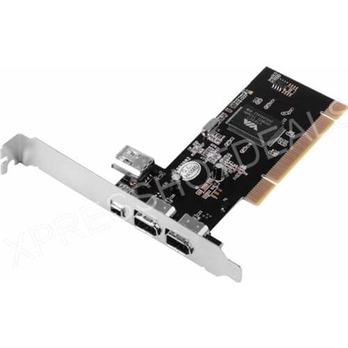 PCI 4 Ports Firewire IEEE 1394 1394A 4/6 Pin Controller Card Adapter