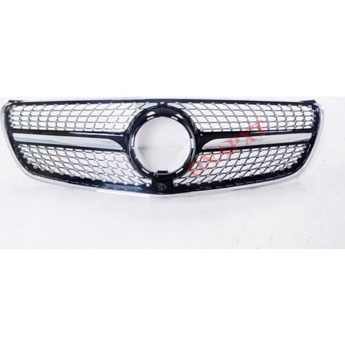 Plastic Front Bumper Grill Mesh Racing Middle Grill Center For Diamond Center Vertical Bar 2021 For Mercedes-Benz Vito W447