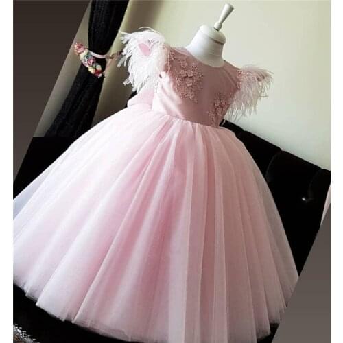 Flower Girl Dress Summer Princess Tutu Wedding Birthday Party Kids Dresses For Girls Childrens Costume Teenager Prom Designs