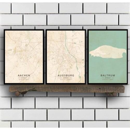 Aachen Augsburg Baltrum Bayreuth Berlin Bielefeld Bochum Bonn Bremen Brunswick Chemnitz Cologne Dortmund Germany Poster