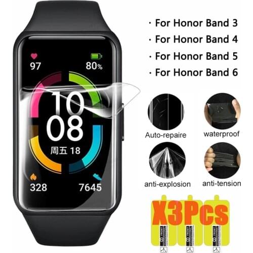 3 Pack HD Clear PET+TPU Soft Hydrogel Protective Film Screen Protectors For Huawei Honor 6 5 4 3 Full Cover Not Tempered Glass