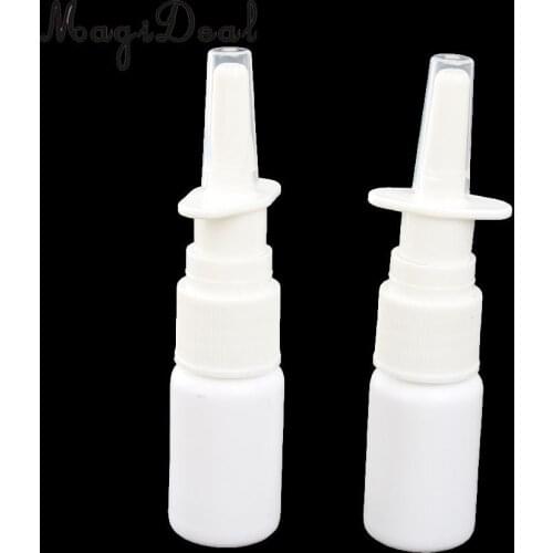 MagiDeal Empty Plastic Nasal Fine Mist Spray Bottle Pump Sprayer with Cap-White Cosmetic Nose Spray Bottle