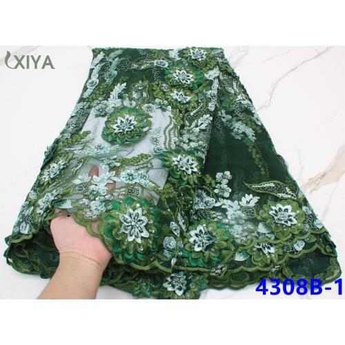 Luxury Handmade Beads Lace Fabric High Quality African French Tulle Lace for Woman Dress Nigerian Beaded Mesh Lace APW4308B