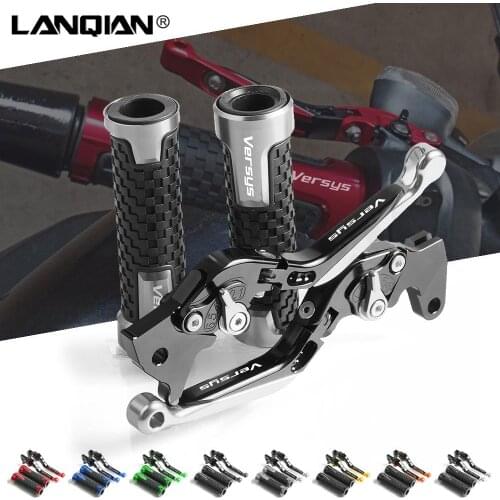 For Kawasaki VERSYS 650 Motorcycle Aluminum Brake Clutch Levers & Handlebar Handle bar Grips VERSYS 650 CC 2006 2007 2008 Parts