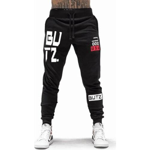 Sports pants mens jogger thin section fashion casual jogging pants mens letter printing pocket trousers