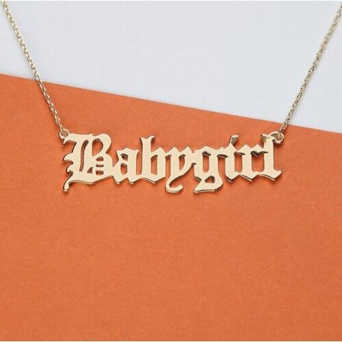 Ornament English Letter Necklace New Accessories Goth Hip Hop Jewelry Choker