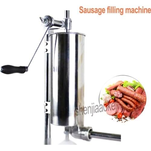 New Household Stainless Steel Vertical Sausage Stuffer Manual sausage making machine 4L Commercial Sausage filler 1PC