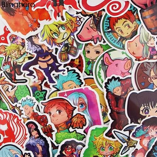 20set BH1109 Blinghero 42pcs/set Anime Cartoon Stickers DIY Bike Travel Luggage Phone Guitar Laptop Waterproof PVC Toy Sticker
