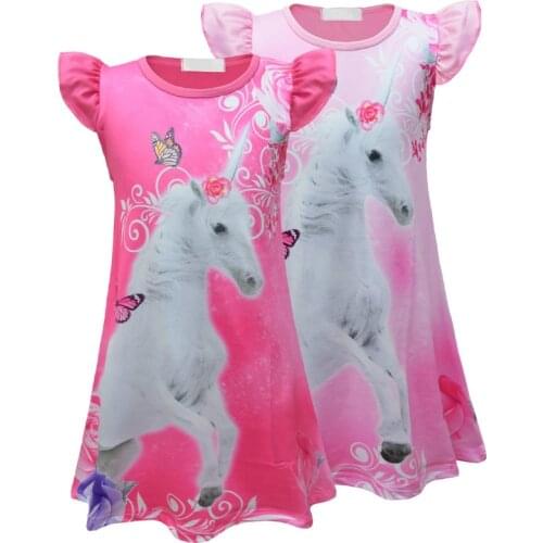 2020 Girls Summer Sleeveless Dress Princess Dress for Toddler Girl Christmas Clothes Halloween Unicorn Costumes